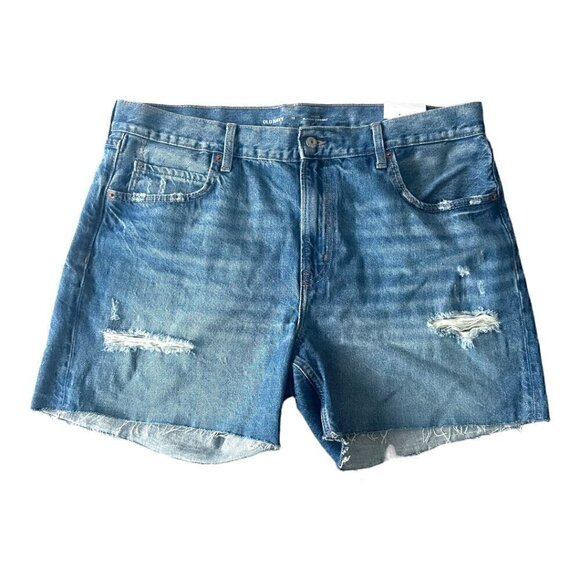 NWT Old Navy High-Waisted Slouchy Straight Cutoff Jean Shorts for Women SZ 16 - Picture 6 of 11